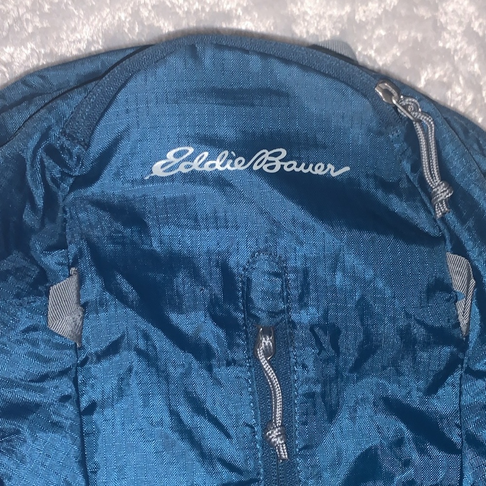 🎁Like New UNISEX Eddie Bauer Blue Stowaway 20lb Backpack - Picture 4 of 12